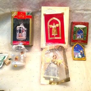 VTG Hallmark Ornaments The Littlest Angel Magic Light! GodChild Glad Tidings